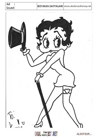 betty-boop boyama sayfaları